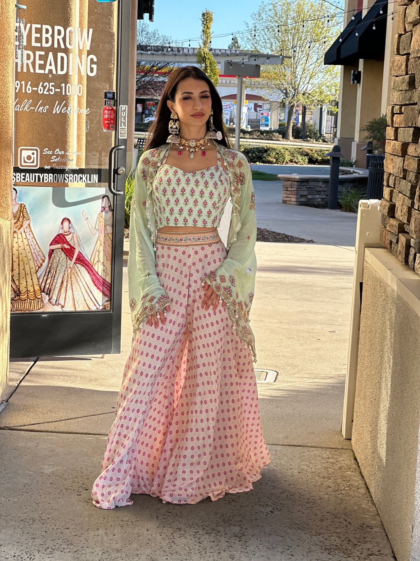 Mint Green Sharara Suit