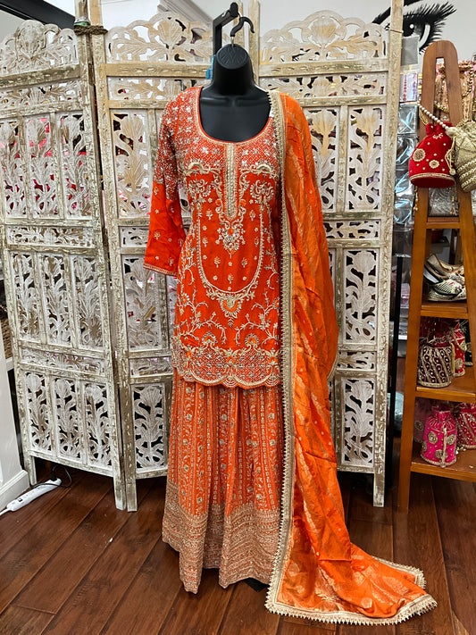 Bright Orange Sharara