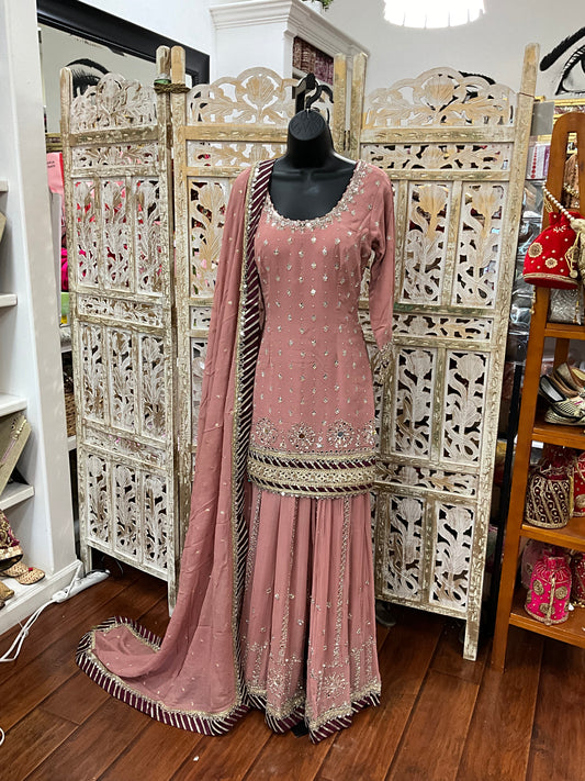 Muted Pink Sharara