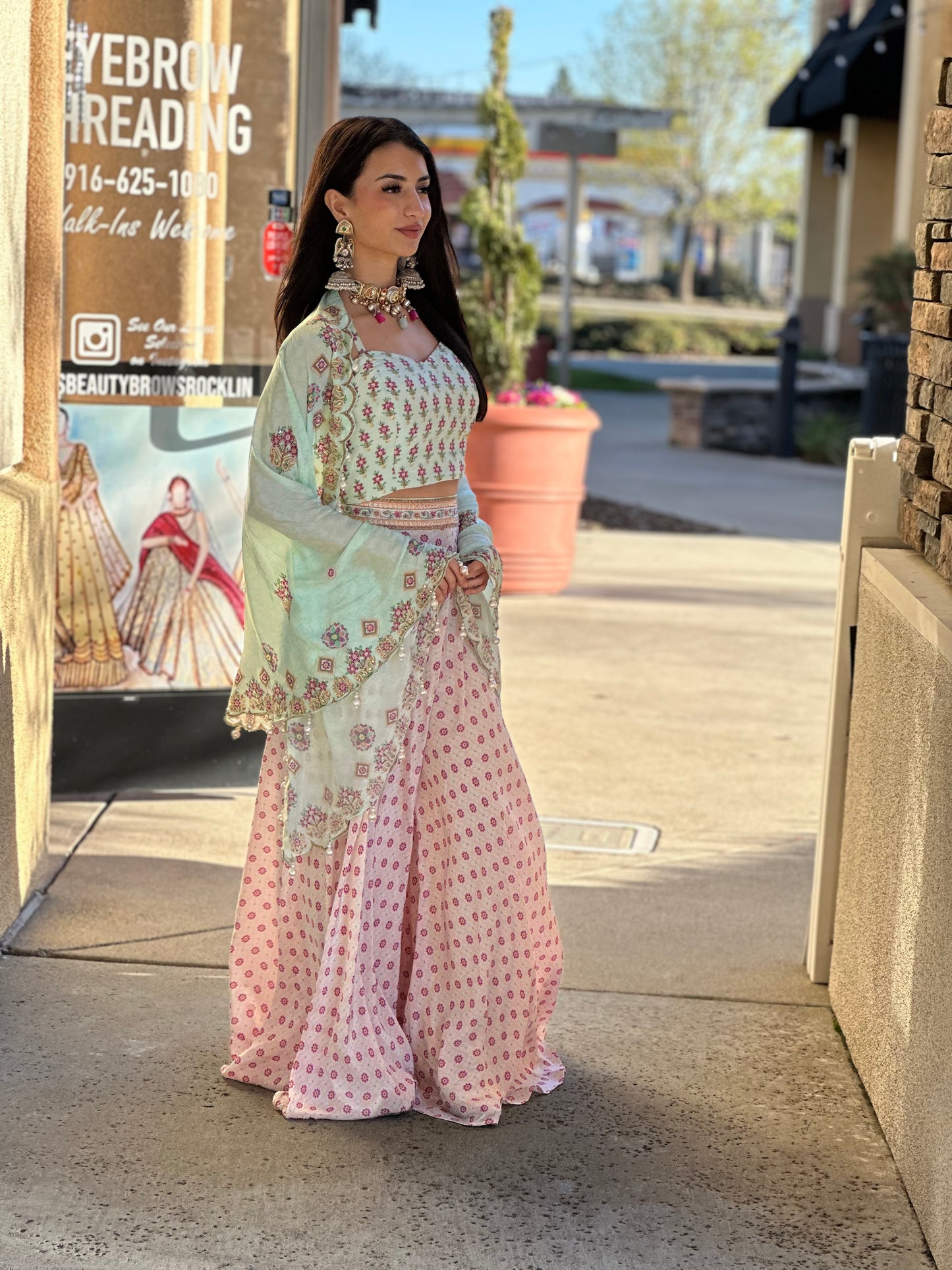 Mint Green Sharara Suit