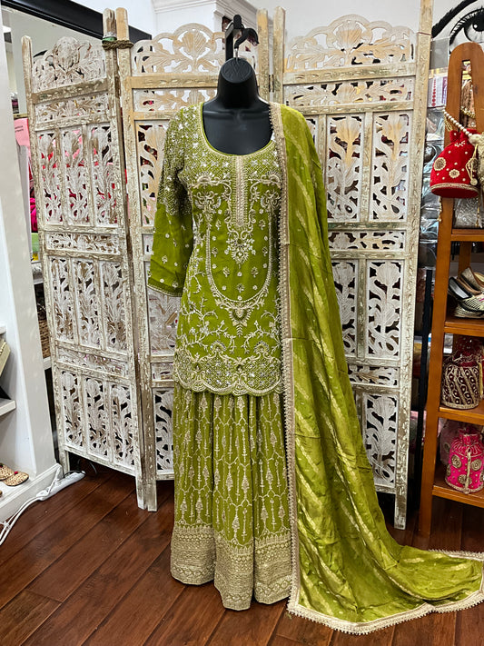 Lime Green Sharara